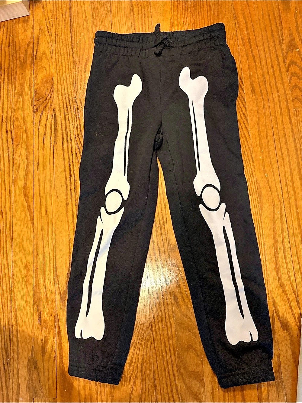 kids en fait Boys Small Black & White Skeleton Joggers